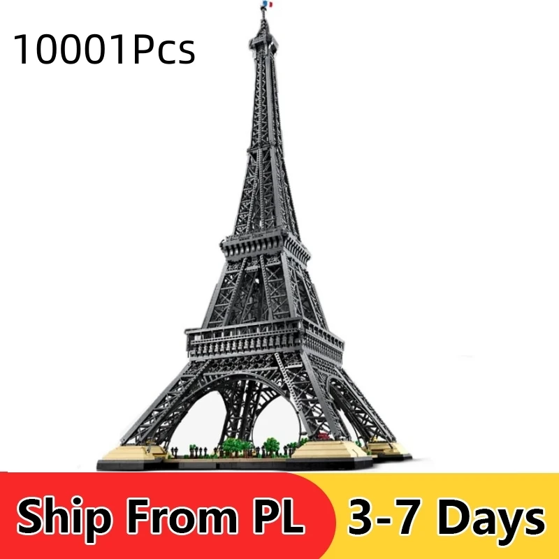 10001Pcs Eiffel Tower Bulding Blocks 1.5M Compatible 10307 Tall Model Bricks PARIS Architecture for Birthday Kids Gifts Toys