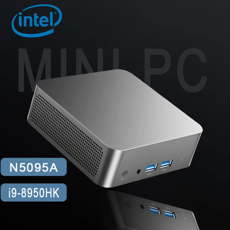 Mini PC de jeu Windows 11 Pro, Intel Core i9 8950Ian N5095A, 16 Go DDR4, 1 To, 2 To, SSD M.2, WiFi,