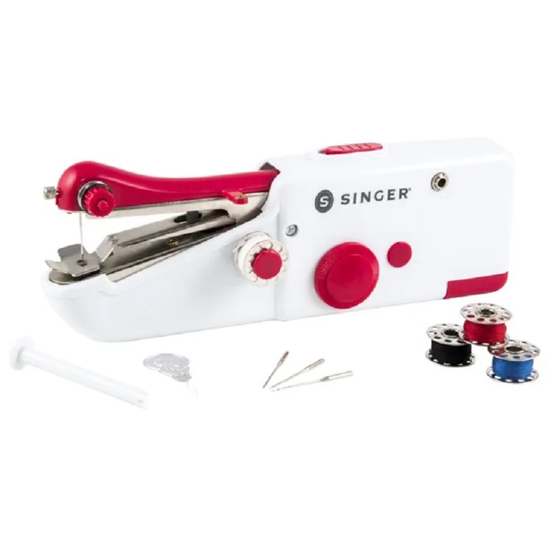 Singer Hand Sewing Machine Stitch Sew Quick Handheld Mending Mini Portable Leather Clothes Felt Cordless Jeans Needlework Repair