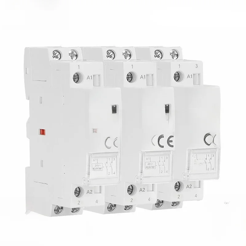 GEYA – contacteur domestique de Rail Din GYHC, ac24 V 48V 110V 220V 2P 25A 2NC 2NO 1NO1NC 50/60Hz