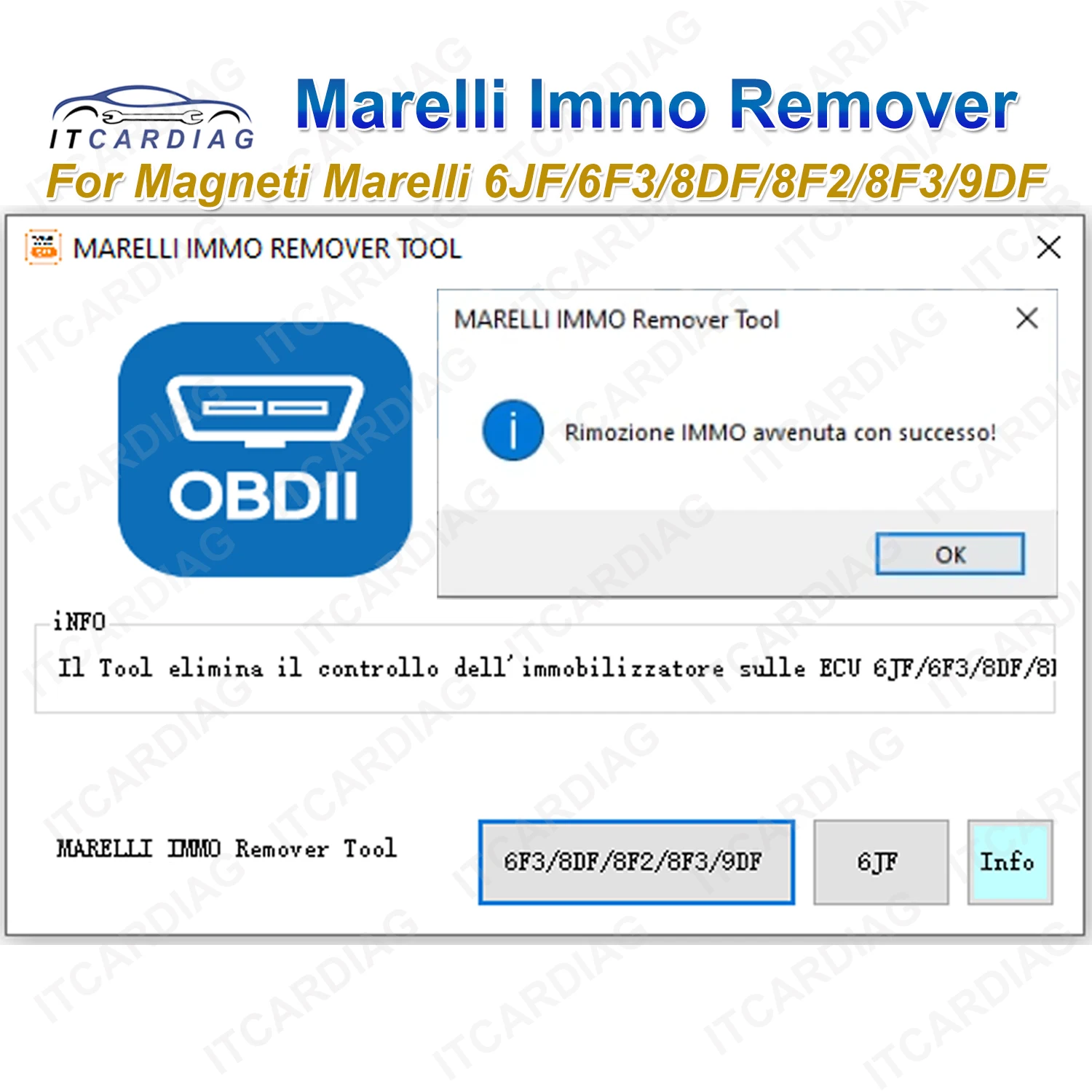 For Marelli Immo Remover Immobilizer Check Removal for Magneti Marelli Immo off 6JF/6F3/8DF/8F2/8F3/9DF Editing Flash Data