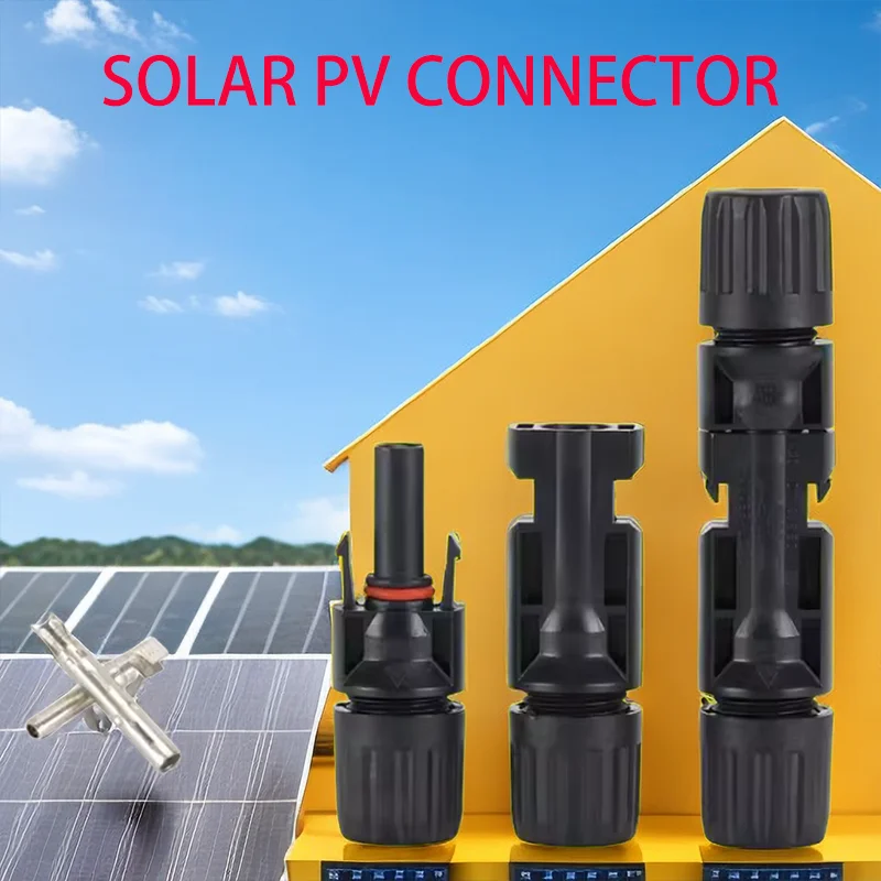 

10 Sets Photovoltaic Connector Waterproof Positive Negative Pole Male and Female Plug Solar Module Panel Universal Connector