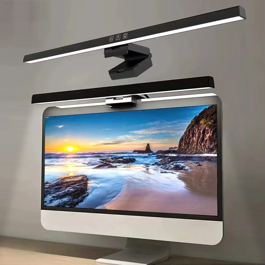 Barra de luz LED para monitor de computador, lâmpada suspensa, proteção ocular, escurecimento da