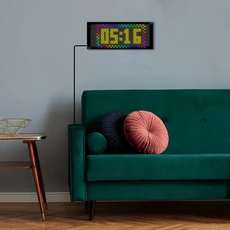 ضوء LED الذكي - لوحة LED مرنة قابلة للبرمجة، شاشة LED مصفوفة، يتم التحكم فيها في التطبيق، نص DIY، صور، GIFs، الخطوط #3