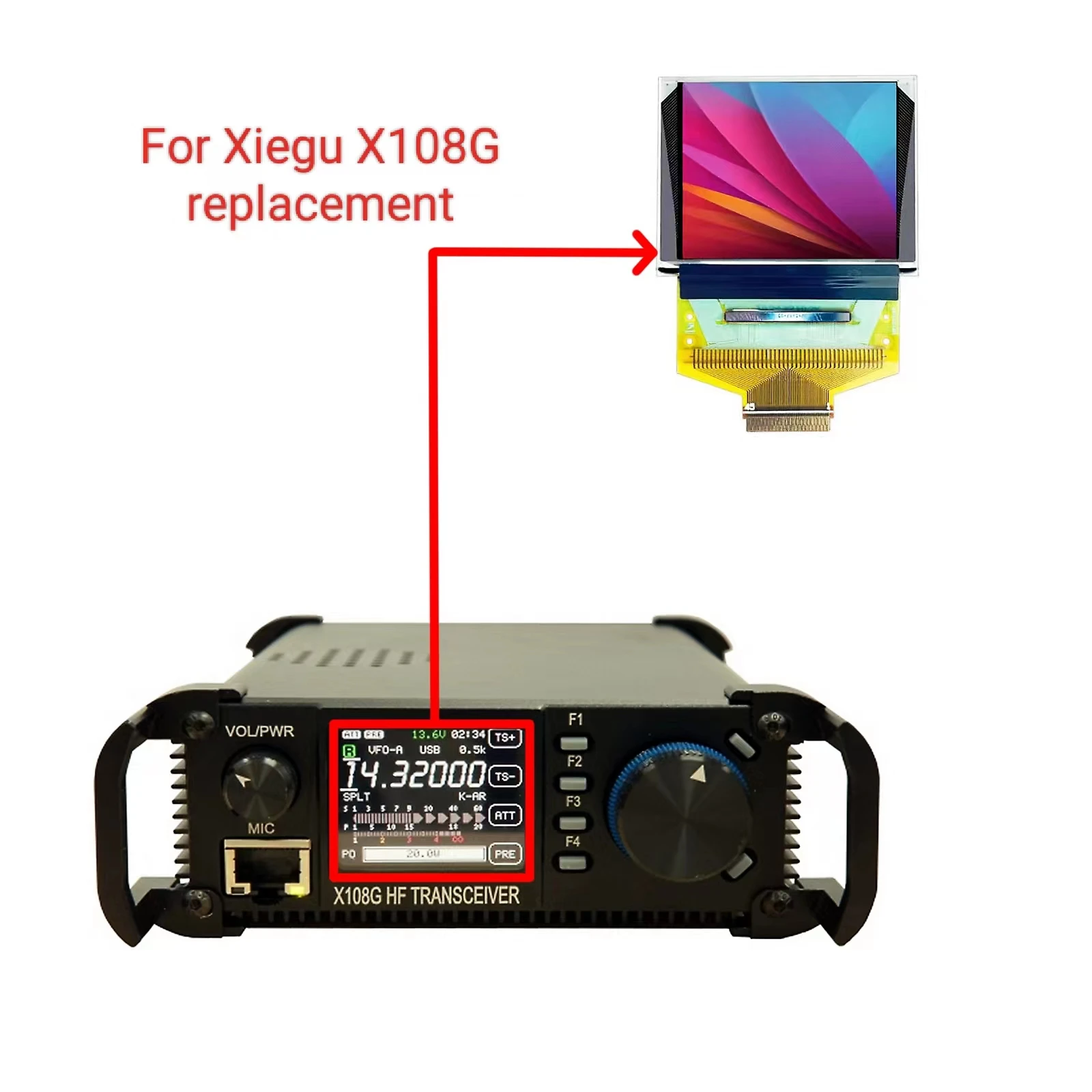 New Xiegu X108G Original Screen Oled Lcd Display Replacement/Repair