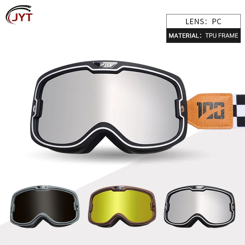 Outdoor Cycling Glasses Motorcycle Helmet Goggles Windproof Sandproof UV Protection Sunglasses Fit All Open Face Half Helmets