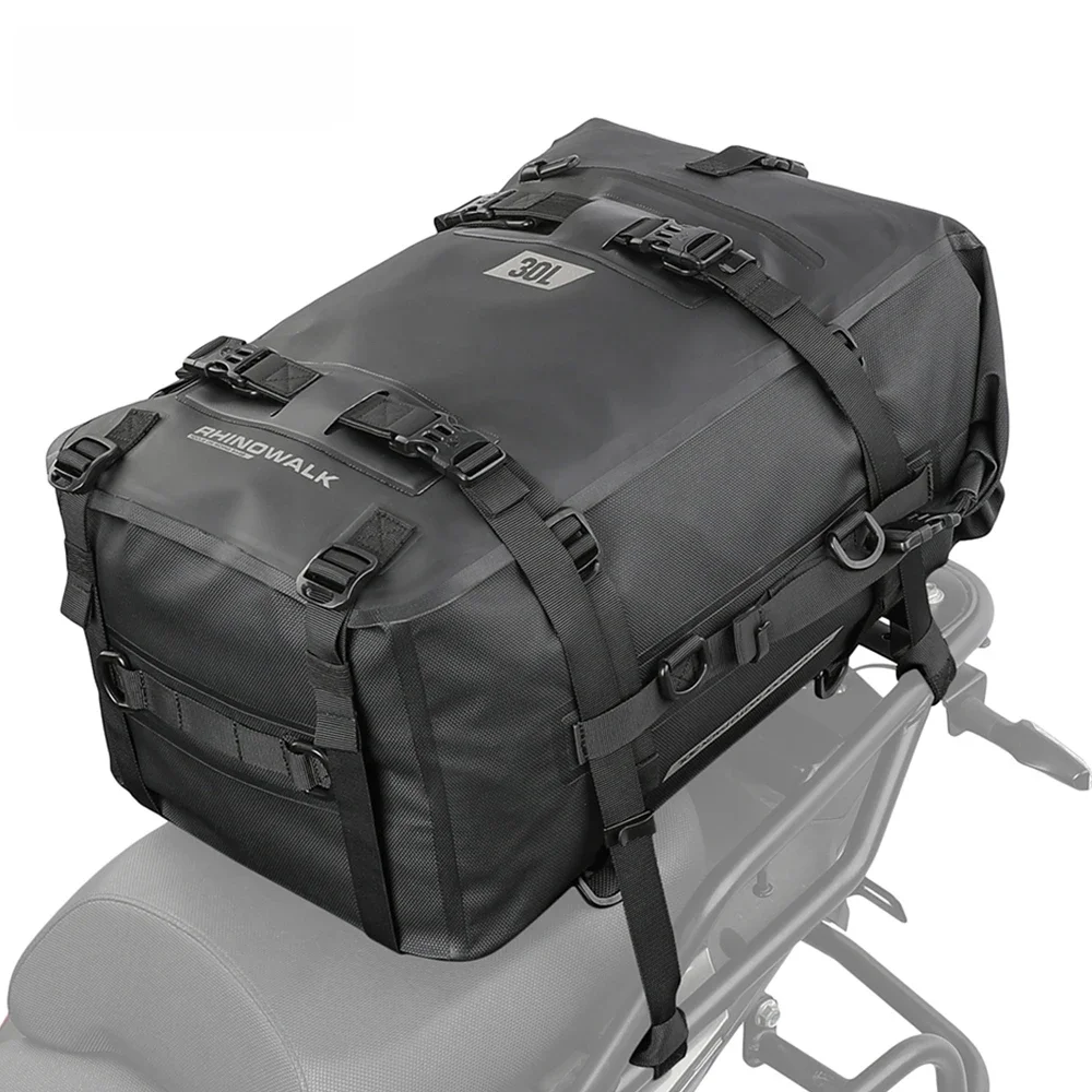 AliExpress Rhinowalk Motorcycle Rear Seat Bag Waterproof Bag 8L 15L 30L Motorbike Tail Bag Universal Travel Pannier Saddle Bag Accessories