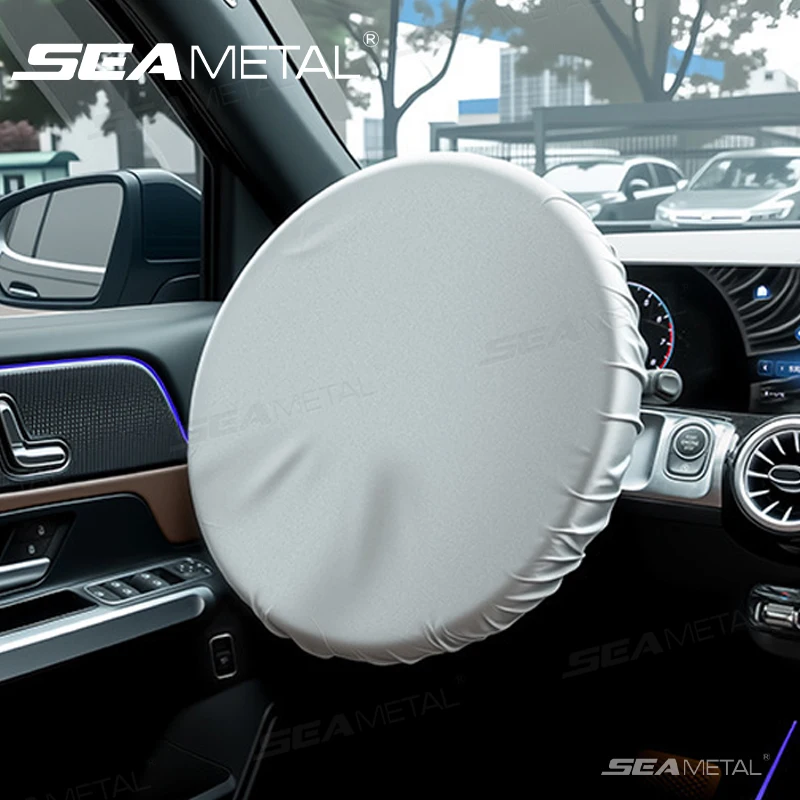 SEAMETAL Steering Wheel Sun Protection Cover Universal Steer Wheel Sun Shade Protector Heat Insulation Prevent Aging Sunshade