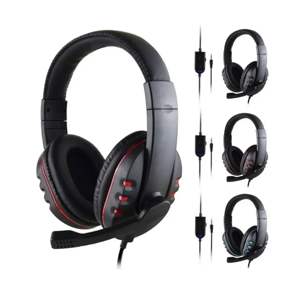 Słuchawki przewodowe 3.5mm do gier, słuchawki muzyczne do PS4, do gier na PC, do czatu komputerowego z mikrofonem — zdjęcie produktu 7