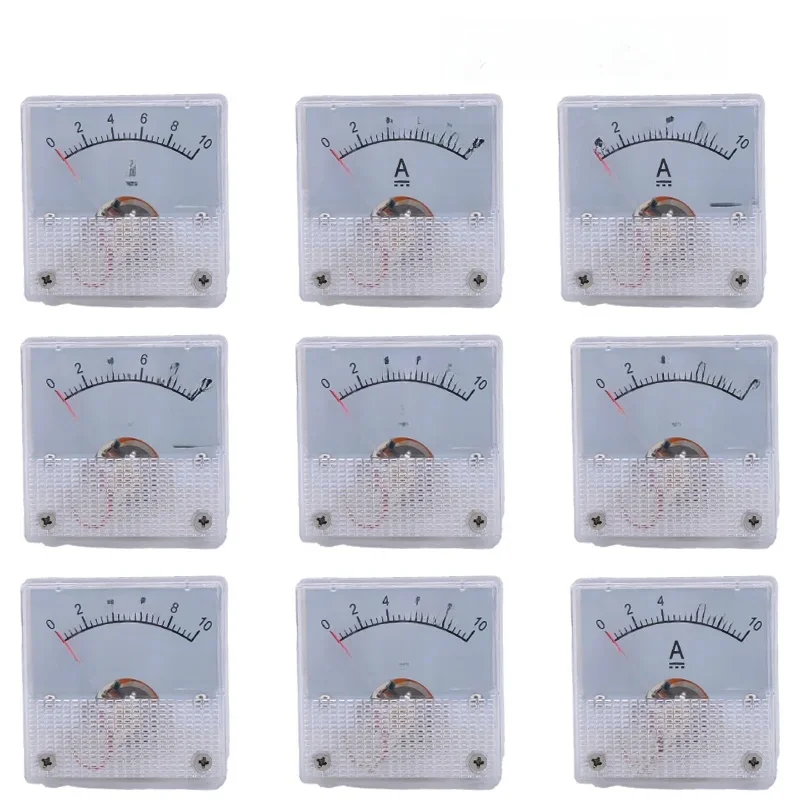 Ampèremètre de type pointeur cc 91C4-A, 1A 2A 3A 5A 10A 15A 30A 50A 75A 100A 150A 200A 300A 400A 500A, table de plaque mécanique analogique