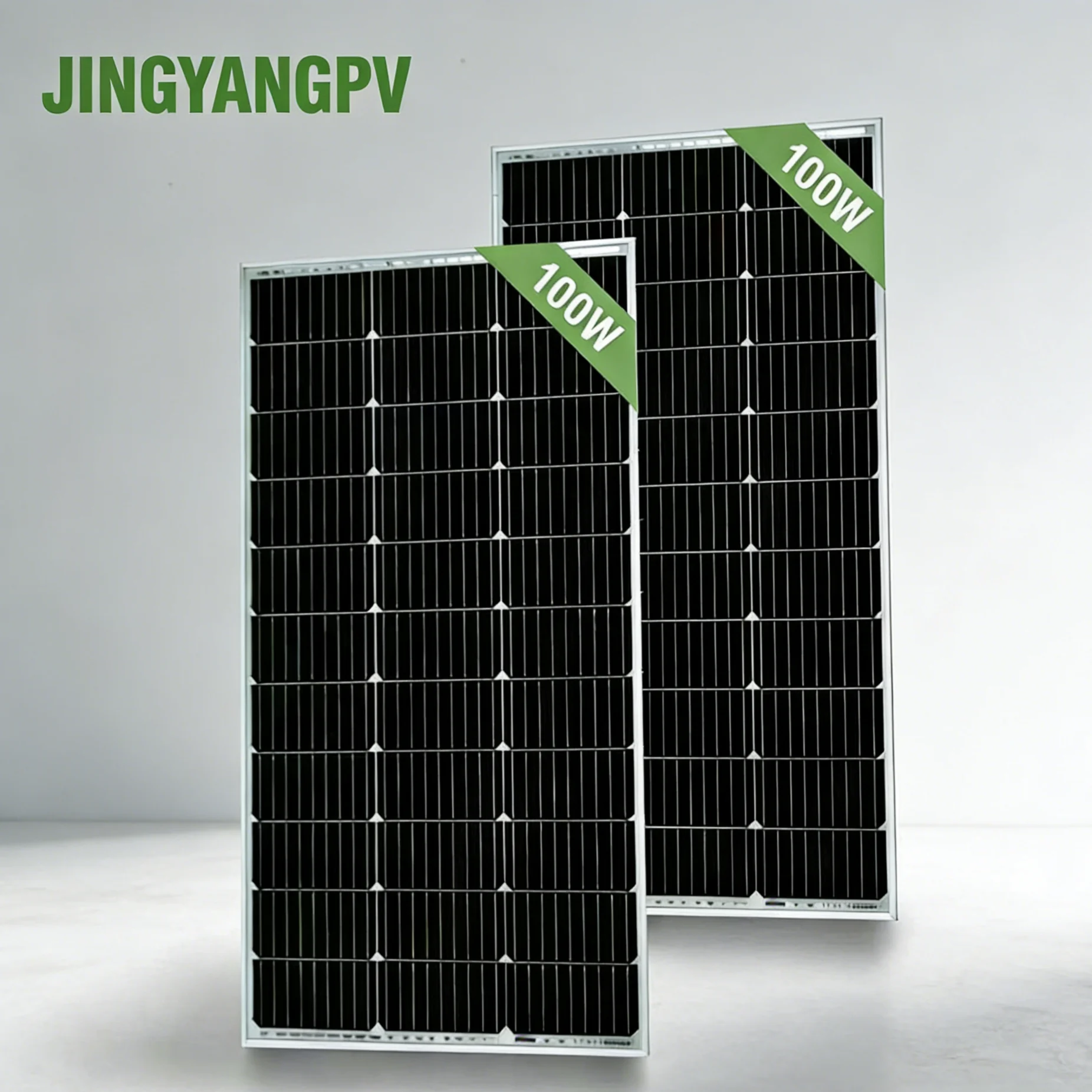 200 W (2 Stück 100 W), Solarmodul aus gehärtetem Glas, 18 V Photovoltaik-Solarmodul, wasserdicht, langlebig für Batterien, im Freien, Wohnmobil, Boot, Camping – Detail 1