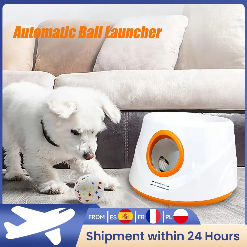 Lanceur de balles automatique pour chiens, stimulation mentale, jouets interactifs d'entraînement pour chiens, lanceur de balles pour intérieur et extérieur, jouets pour animaux de compagnie