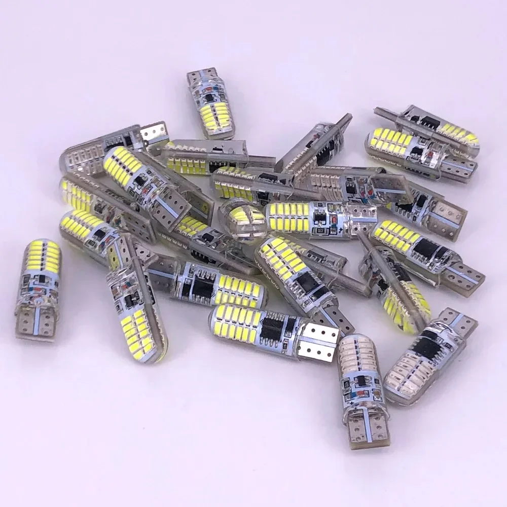 Ampoules stroboscopiques LED T10 W5W, feux de dégagement de voiture, feu de position latéral, lampe de signalisation, éclairage de plaque de planificateur, 10 pièces