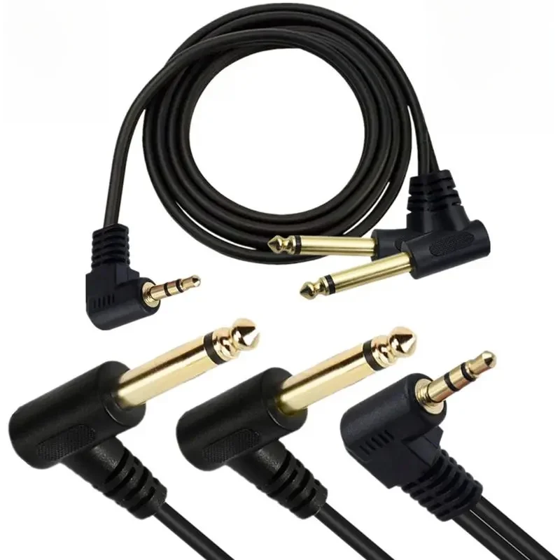 Kabel w kształcie litery Y 1/2 Kolanko 3,5 mm SP Stereo do podwójnego kabla audio mono 6,35 mm, odpowiedni dla odtwarzaczy — zdjęcie produktu 7