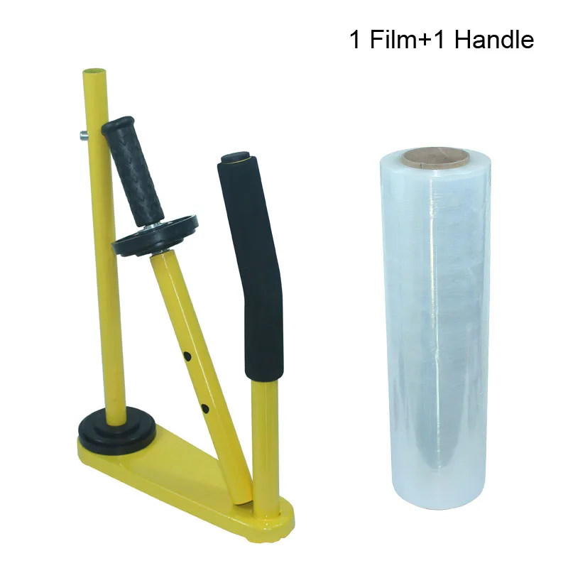 Manual wrapping film dispenser hand held pallet stretch wrapping tool, film stretch packaging machine, manual wrapper, in stock