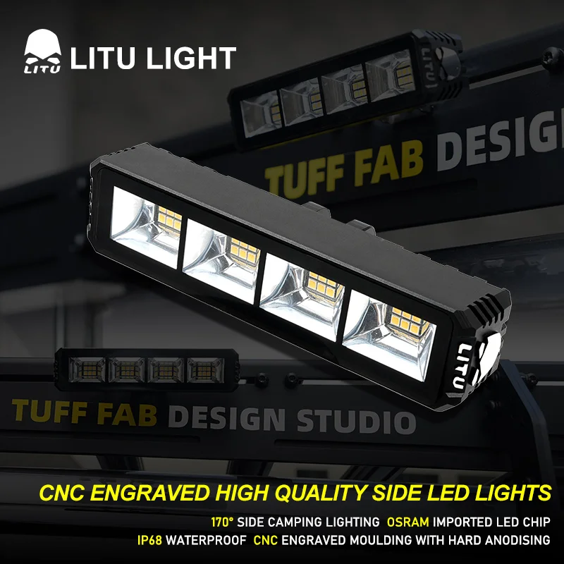 Off-road Vehicle Auxiliary Lighting For Roof Luggage Rack 24W Side Lights LED Spotlights Truck Tractor Auto Driving Lamp