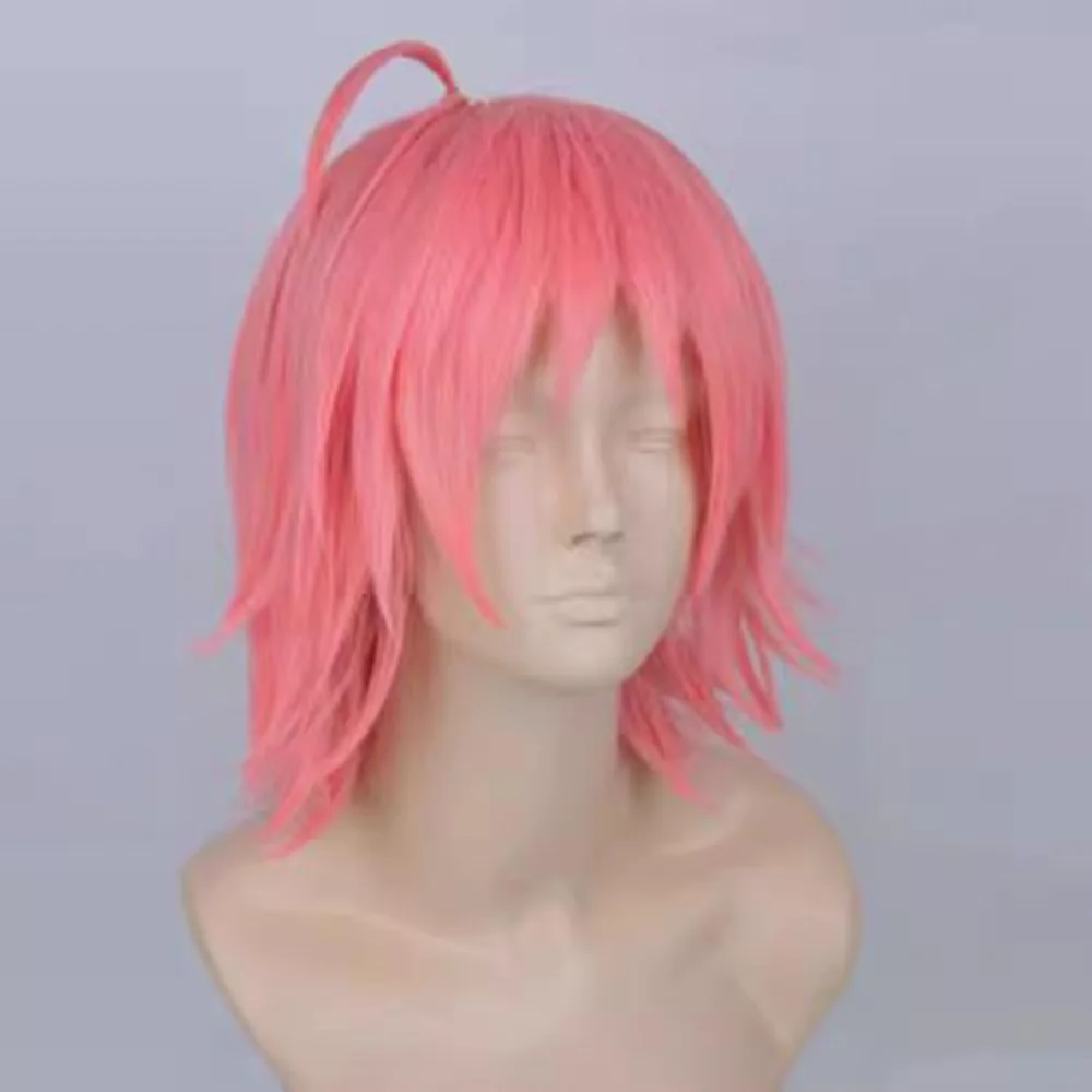Lucky Star Cosplay Perücke Akira Kogami Kurze rosa hitzebeständige Faser Anime Haar Kostüm Zubehör
