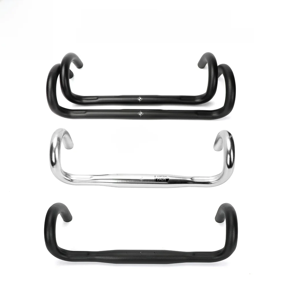 AliExpress NONE UNO Racing Handlebar Aluminum Road Bike Handlebar 25.4/31.8mm Road Bicycl Drop Bar 380/400/420/440mm Bicycle Steering Wheel