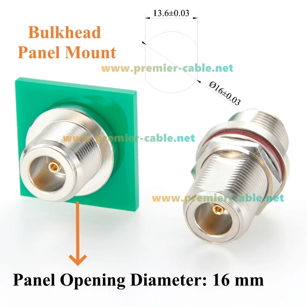 N-Type Female to Female Bulkhead Connector Coupler 50 Ohm RF Coaxial Panel Mount Adapter for Antenna, Ham Radio, 3G/4G LTE