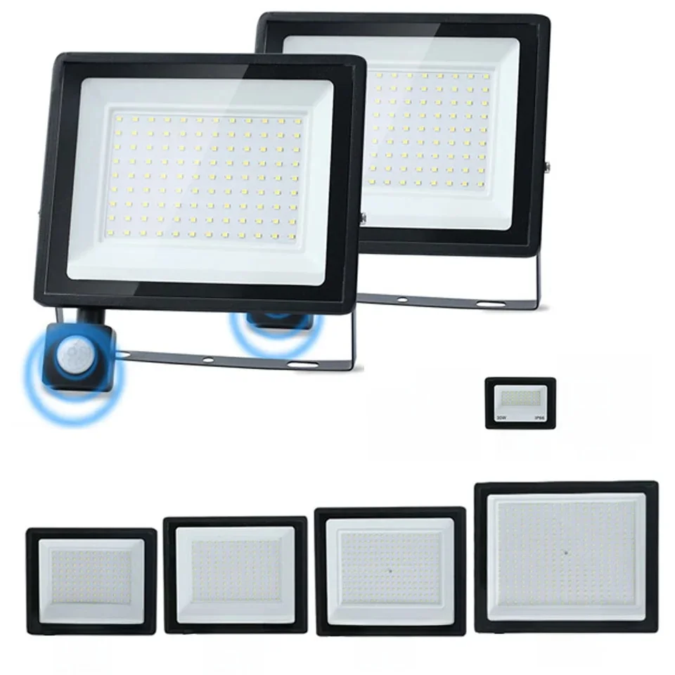 Projecteur extérieur PIR capteur de mouvement 220V 110V spot LED 50W 100W 150W 200W 300W IP66 étanche extérieur LED Focus pour jardin