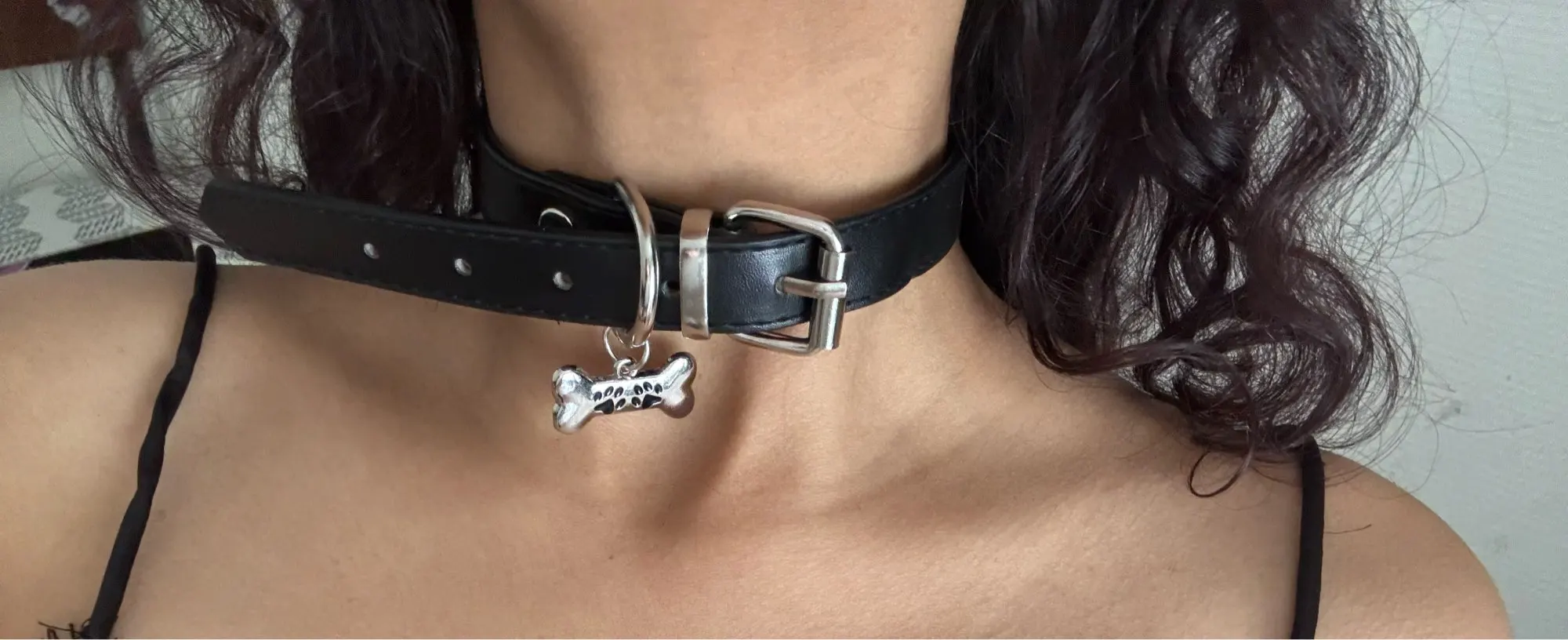 Y2K Pink Leather Dog Claw Bone Punk Trendy Necklace for Women Exquisite PU Charms Choker Sweet Cool Party Jewelry Gifts photo review