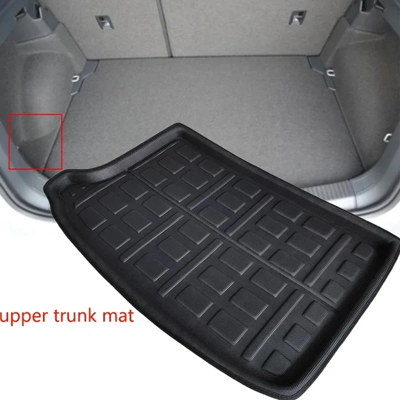 Car EVA Rear Trunk Mat For Volkswagen T-Cross 2019~2024 VW T Cross Anti-dirty Trunk Waterproof Carpet Storage Pad Rug Accesories