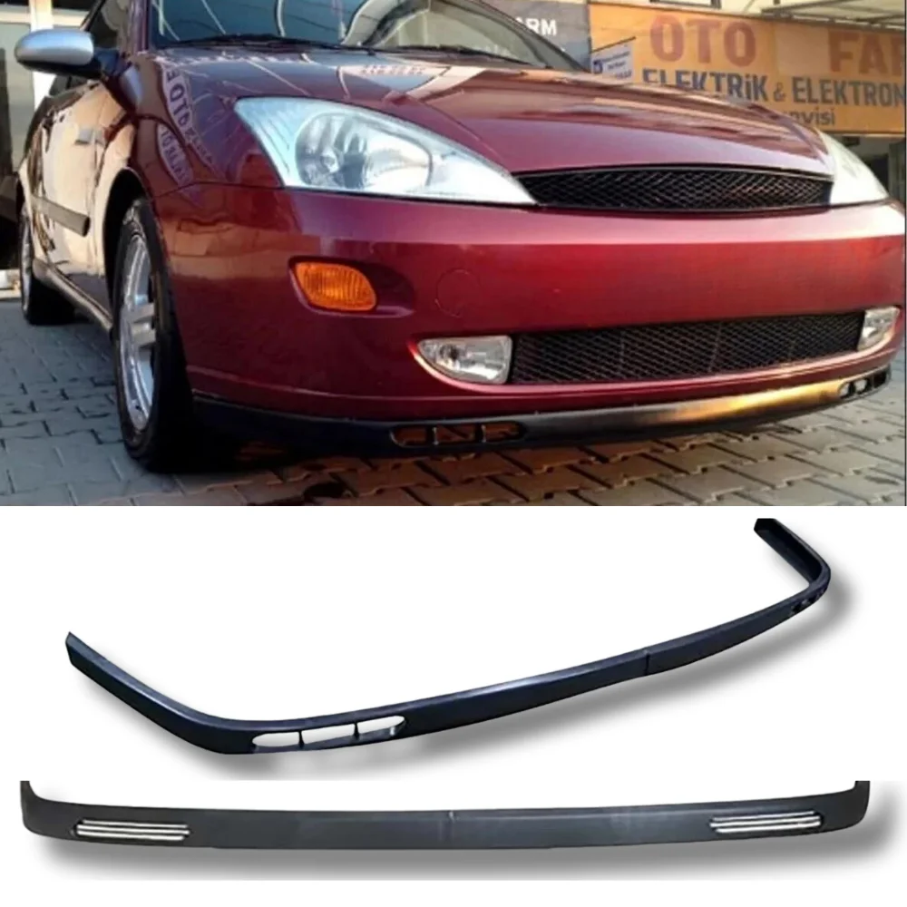 For Ford Focus Mk1 2 Pcs Front Bumper Lip  Body Kit Car Accessories Spoiler Splitter Diffuser Sport Bumper Tuning Exterior Parts