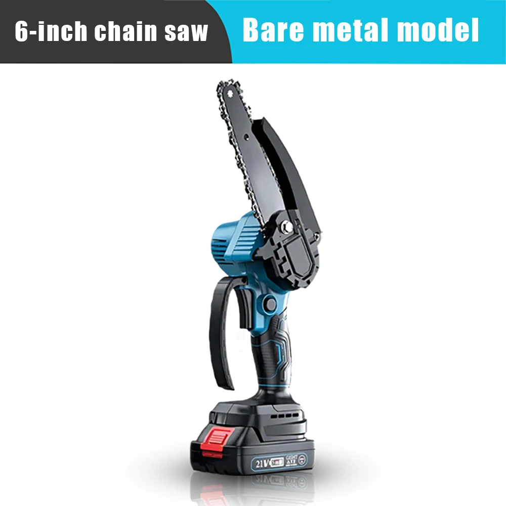 6 Inch Borstelloze Elektrische Zaag Draadloze Olieman Handheld Tuin Hout Snijden Logging Kettingzaag Power Tool Voor Makita 18V Batterij pin