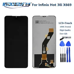 X669 X669C X669D 100% Test Lcd For Infinix Hot 30i Display Touch Screen Digitizer Panel Assembly Lcd Screen