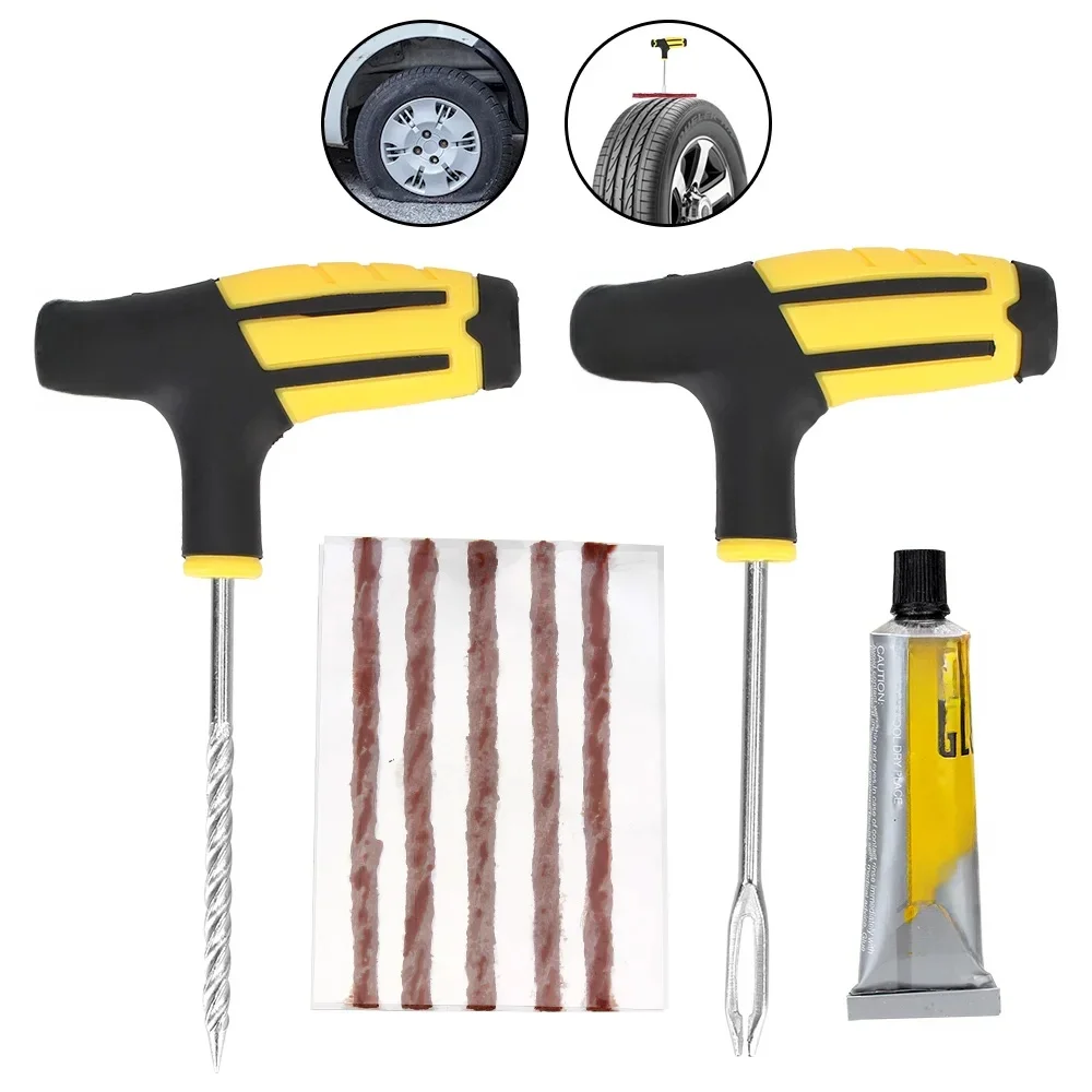 AliExpress Car Accessories Tire Repair Kit Studding Tool Set Car Tire Repair Tool Auto Bike Tubeless Tire Cement Tool