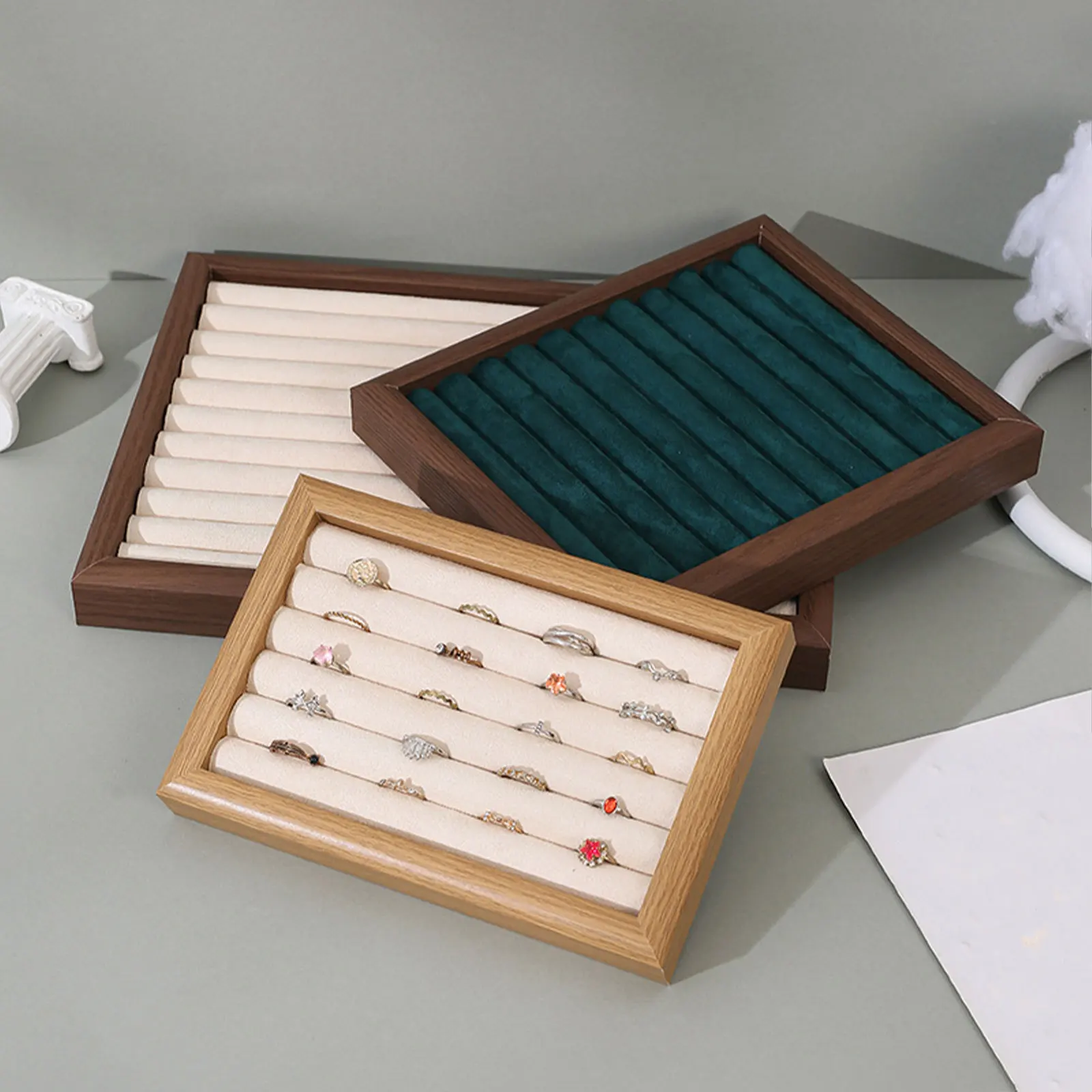 

Держатель для колец, поднос для демонстрации ювелирных изделий, подставка для магазина, магазин, витрина для колец, акриловый органайзер для колец, элегантная столешница