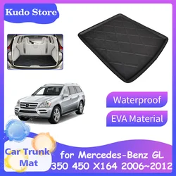 Car Trunk Mats for Mercedes-Benz GL 350 450 X164 2006~2012 Rear Cargo Liner Covers Floor Luggage Storage Tray Carpets Accessorie