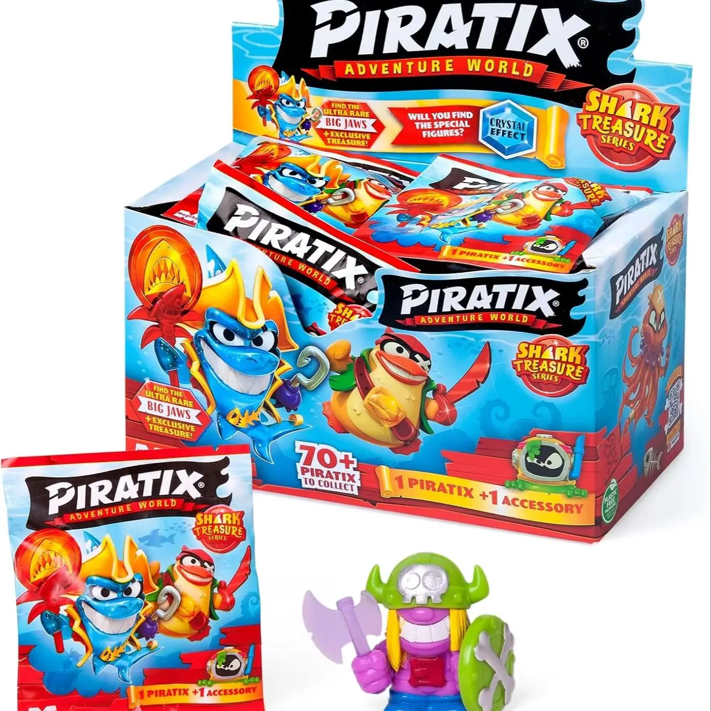 PIRATIX-box with 24 envelopes figure Piratix golden treasure One Pack. Includes a piratix and an accessory (new collection from the creators of Superthings) -Pirate collection to play