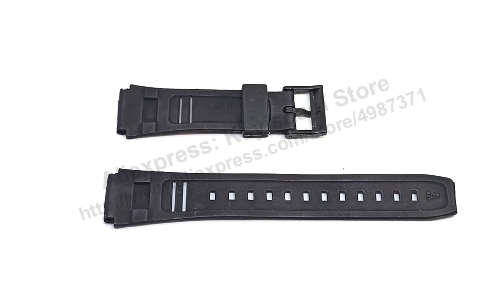 Fits/For Casio AW-44 , AW-44Q , DB-150 , ABX-20 ABX-23, ABX-24, ABX-20U , DB-81 - 19mm Black Rubber Replacement Watch Band Strap