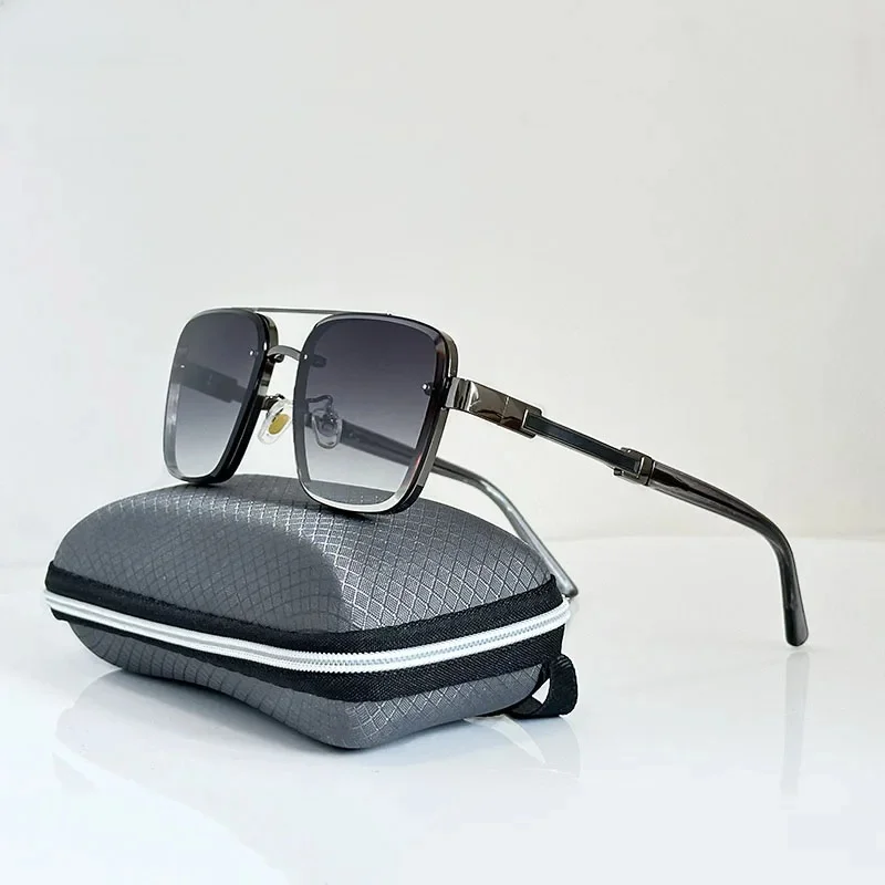 Luksusowe okulary przeciwsłoneczne dla mężczyzn Vintage kwadratowe okulary przeciwsłoneczne damskie okulary w stylu retro Luxe Gafas De Sol Hombre Lunette Soleil Femme — zdjęcie 2