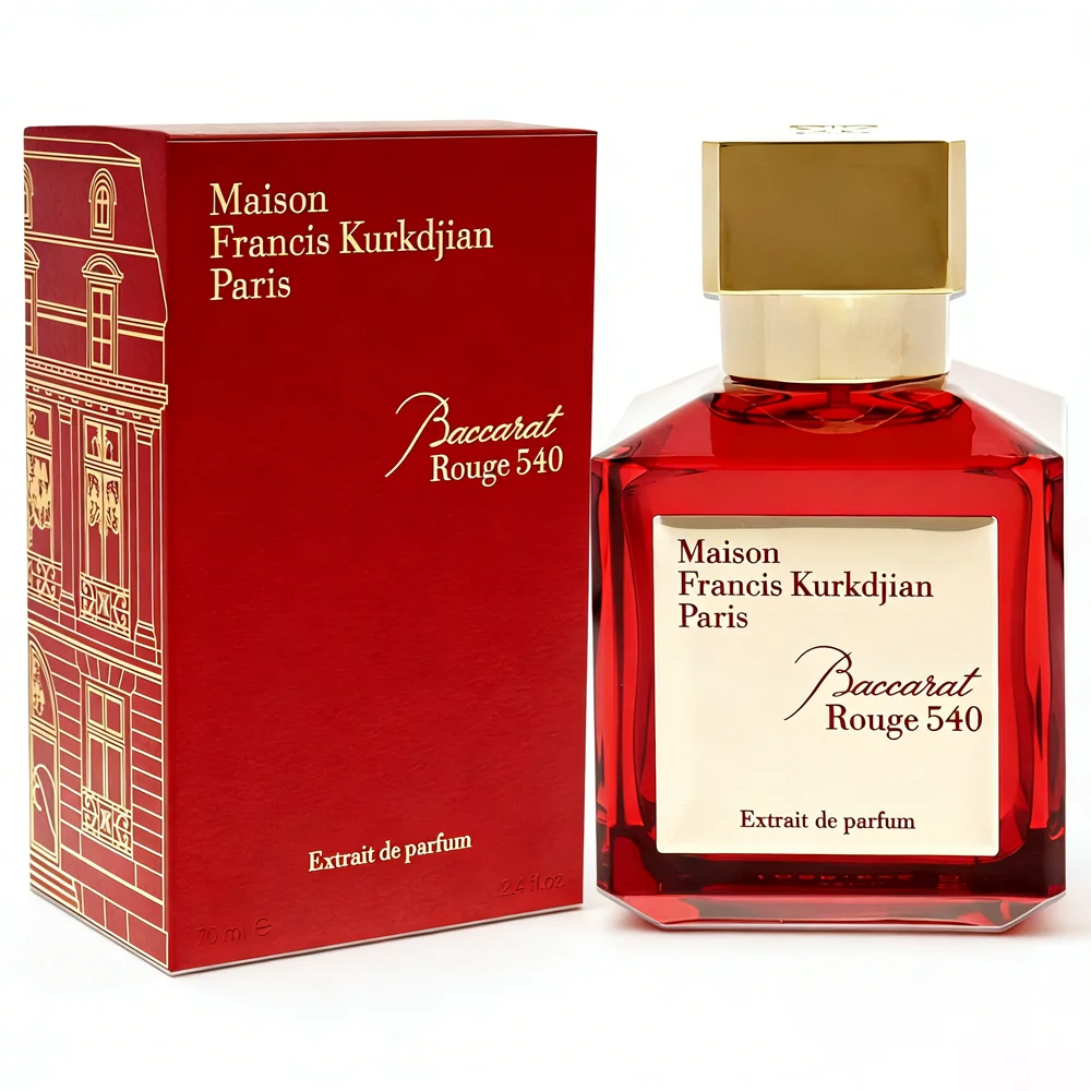 Maison Francis Kurkdjian Baccarat Rouge 540 Eau De Parfum 2,3 onças/70ml Unissex Âmbar Floral Perfume Perfeito Presente de Natal