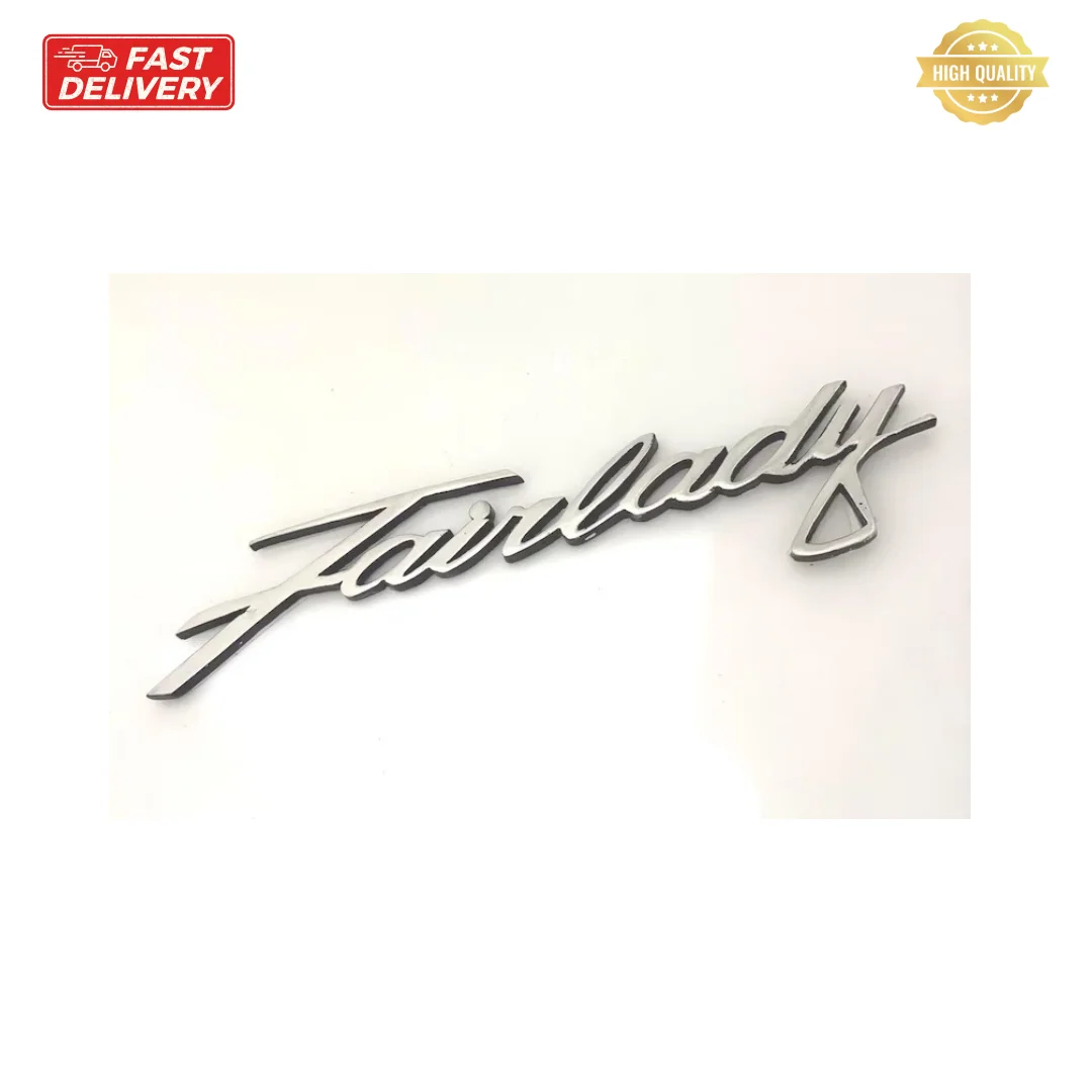 

Datsun Nissan Fairlady Rear Badge Emblem In Metal Vintage Die-Cast