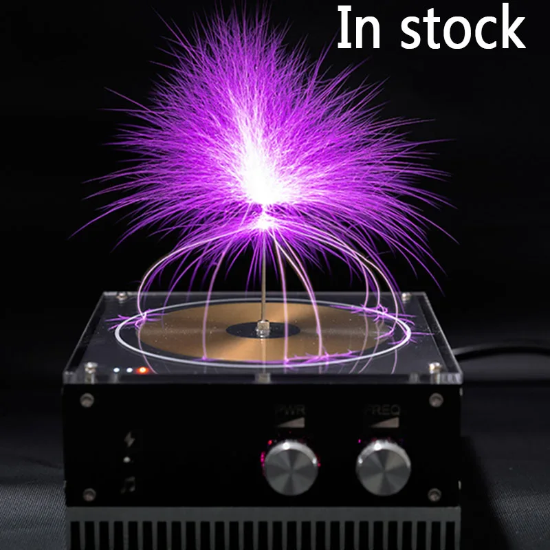 110-240VAC 50/60Hz Bluetooth Music Tesla Coil High Frequency Voltage Pulse Arc Generator Palm Arc Touchable Lightning Power 120W