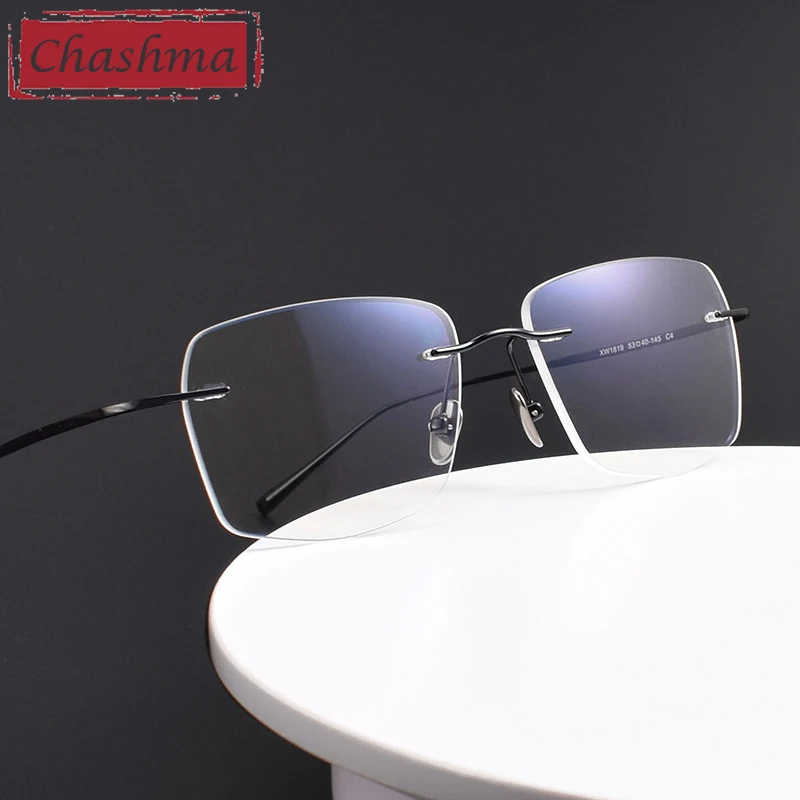 

3.6g Chashma Prescription Glasses Men Pure Titanium Optical Ultra Light Flexibe Temple Eyeglasses Frame Women for Recipe Eyewear