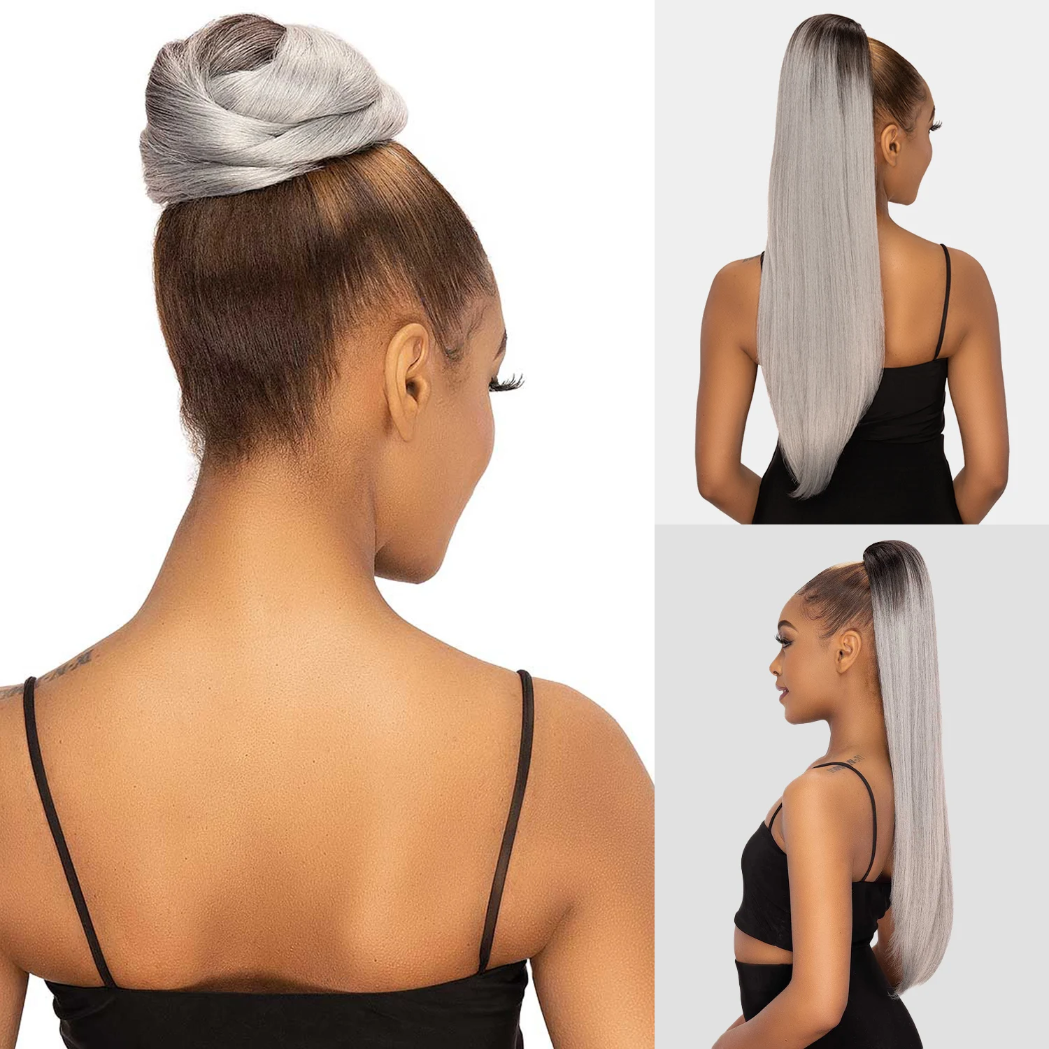 Janet Collection Human Hair Prime Unimix Ponytail Remy Illusion Pony Diamond
