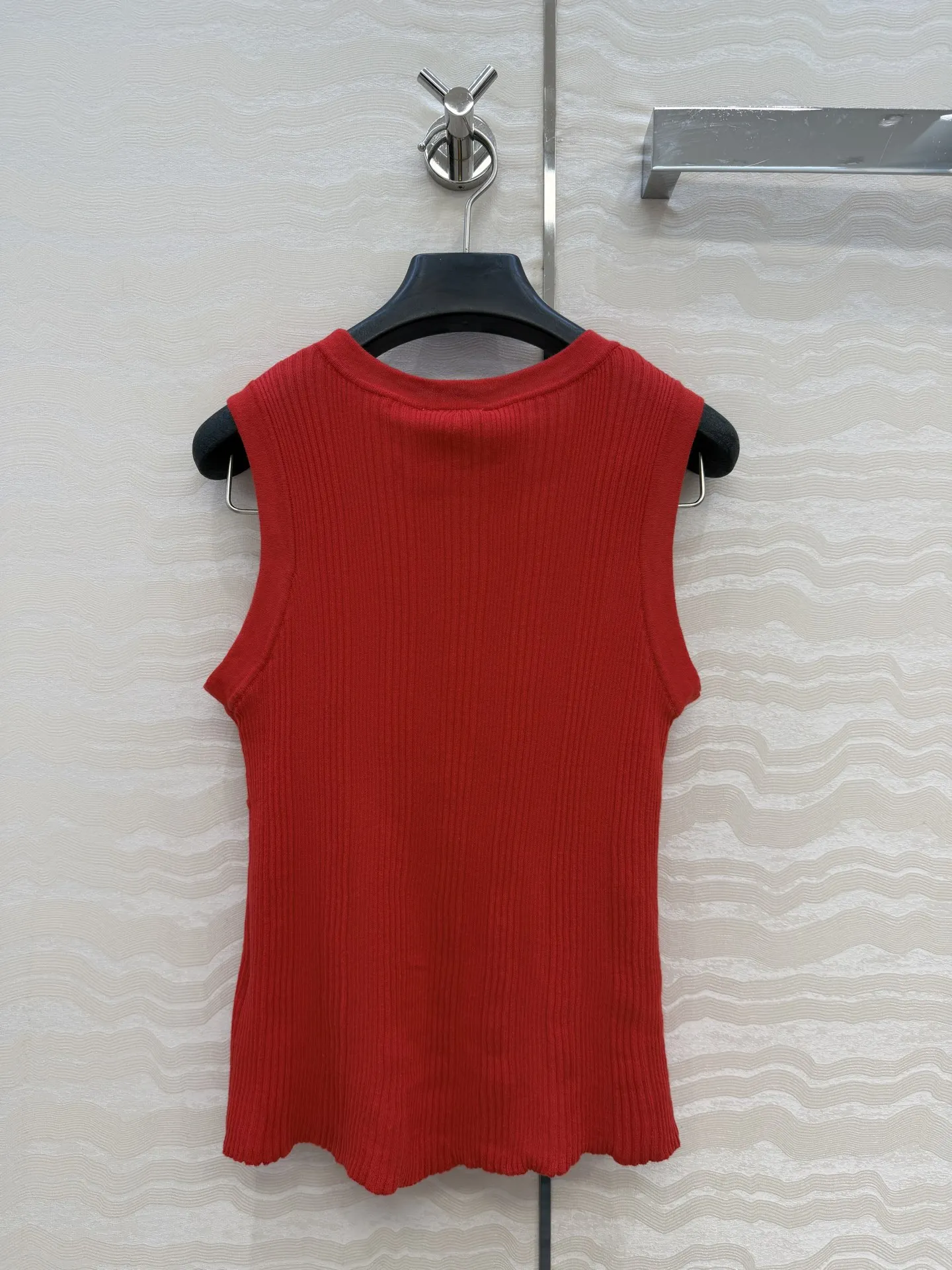 

2026 Spring/Summer New Red Knitted Tank Top