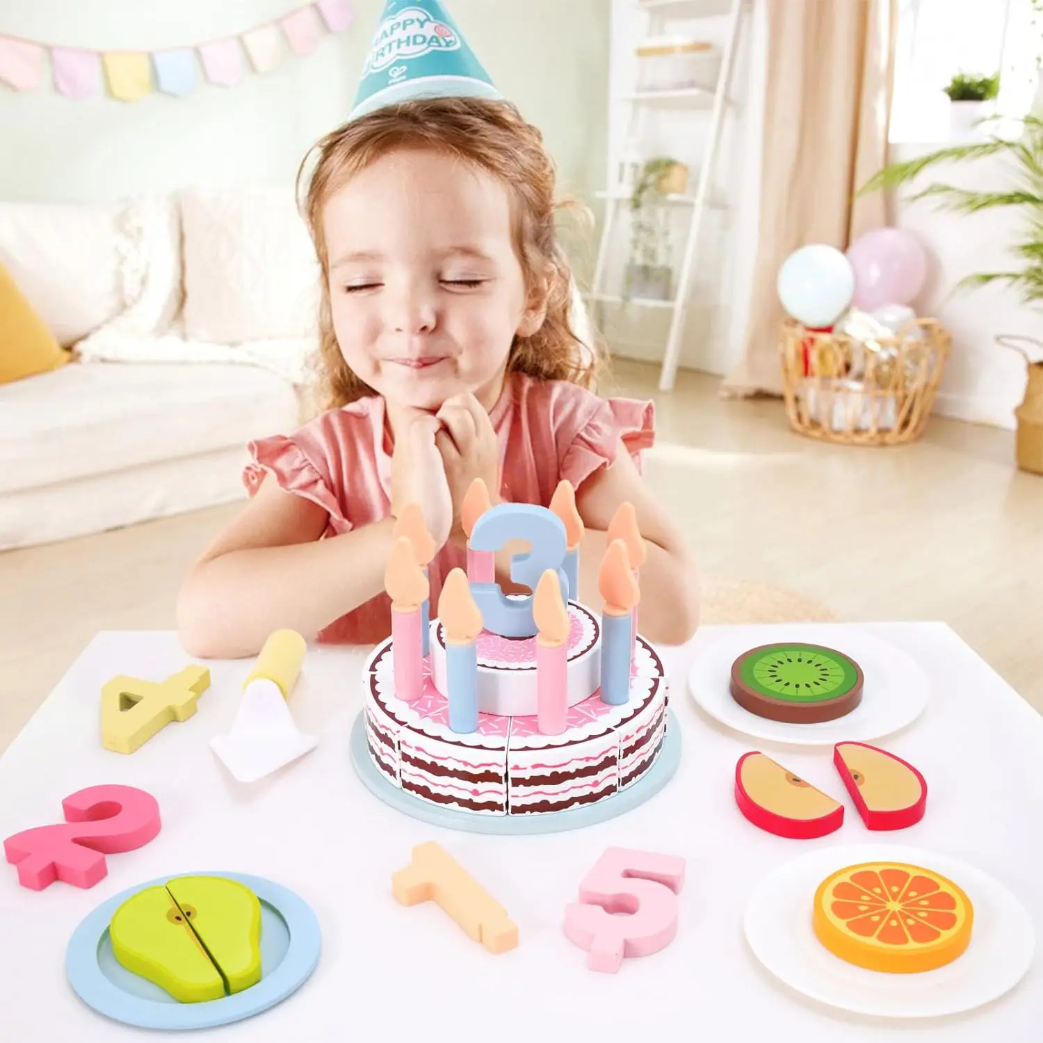 Holz Kinder Küche Spielzeug Simulation Geburtstag Kuchen Spielzeug Pretend Spielen Schneiden Lebensmittel Spiel Kinder Rolle Spielen Spielzeug Geschenke für Junge Mädchen – Detail 8