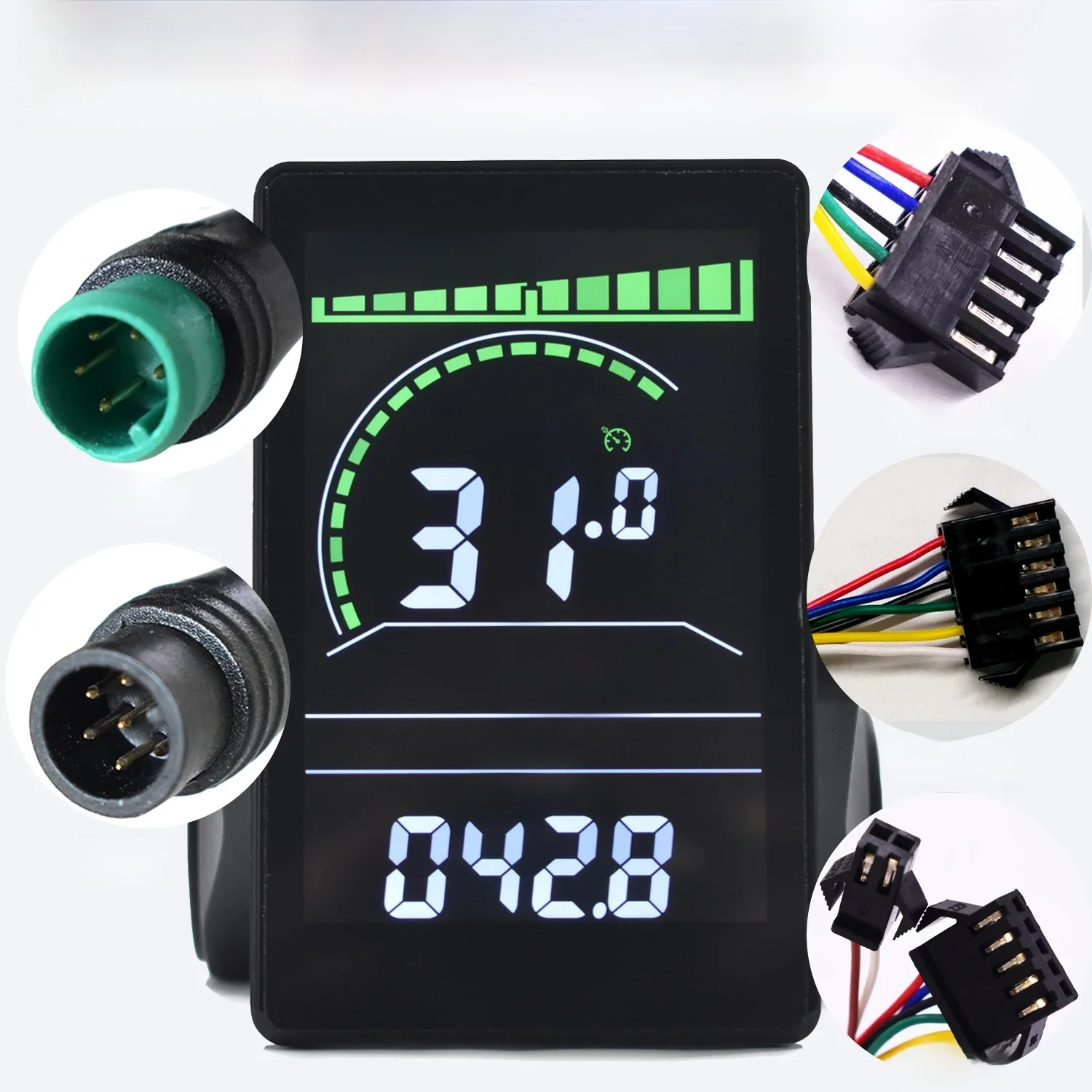 UART2 M6C 24 V/36 V/48 V/60 V Elektrische Fietscomputer Meter Waterdicht Fietsen Kilometerteller Mountainbike Accessoires Snelheidsmeter - afbeelding 2