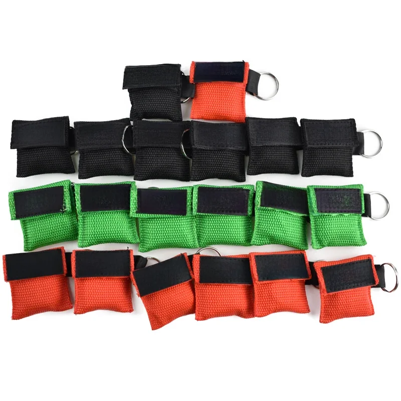 20/50 Stuks Wegwerp Eenrichtings-CPR Beademingsapparaat Masker Ehbo Noodademhaling Gezichtsscherm Sleutelhanger Outdoor Emergency Survival - afbeelding 2