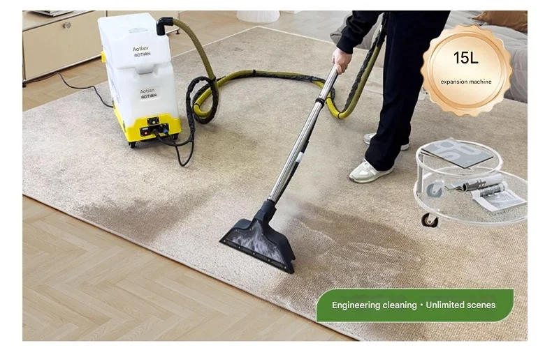 Hochtemperatur-Dampfsofa-Vorhang, Teppich, Matratze, Stoff, Anti-Milben-Spray und Saugkraft, integrierte kommerzielle Reinigungsmaschine – Detail 3