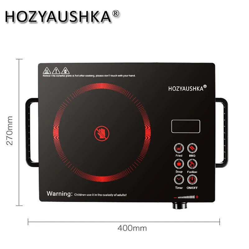 HOZYAUSHKA 2200W high-power electric ceramic stove knob control 16-speed temperature control