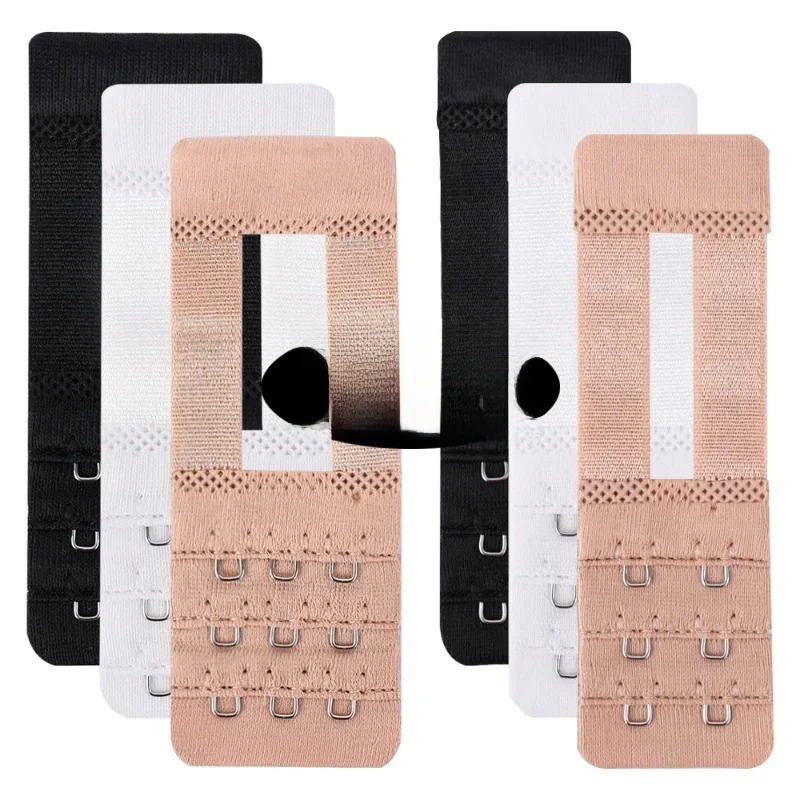 Extensions de sangle d'extension de soutien-gorge pour femmes, 3 pièces, boucle de ceinture réglable, crochet élastique à 3 rangées, extenseur allongé, accessoires intimes