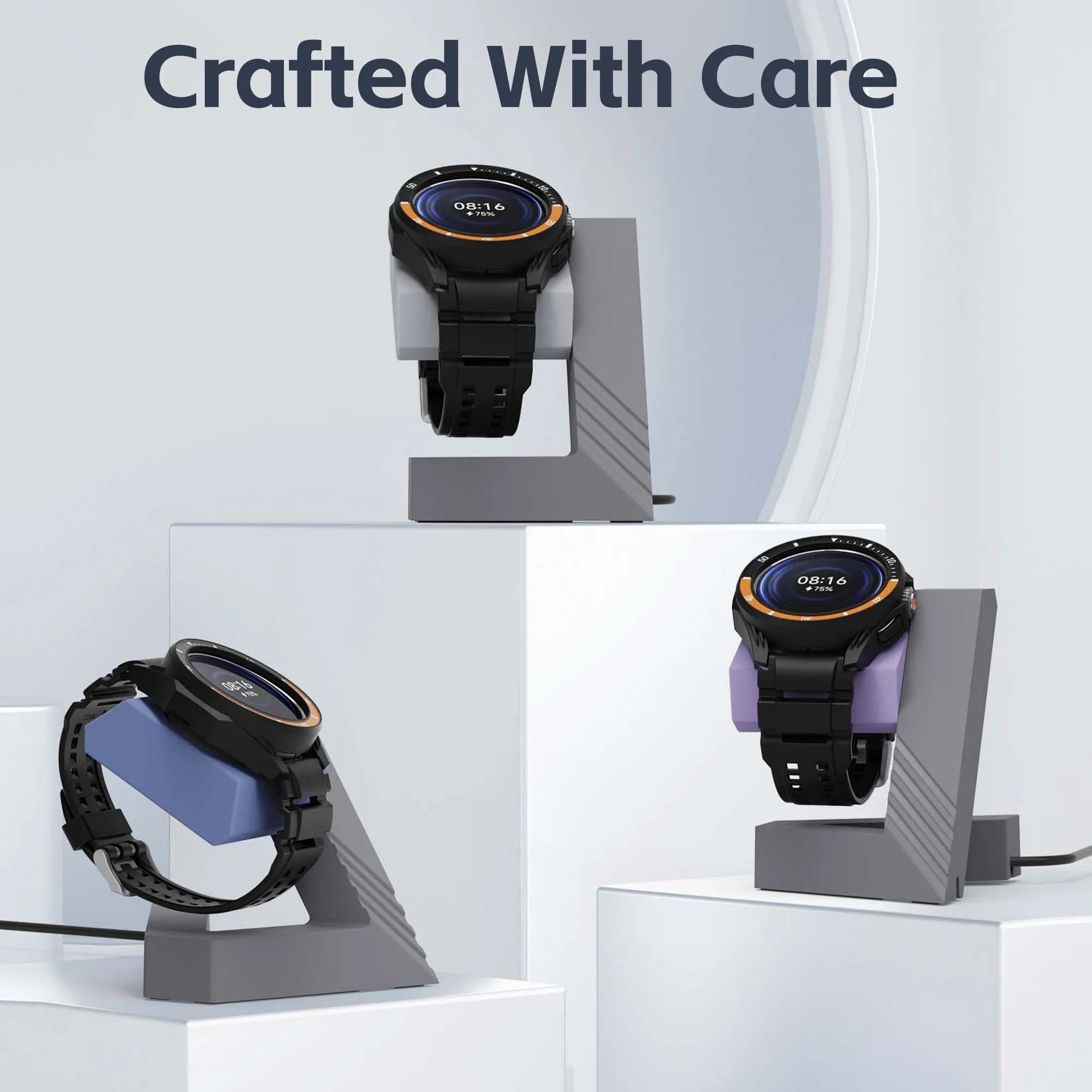 PC Geometric watch stand Dock Charger Adapter For Xiaomi Watch S4/S4 Sport/S3/S2/2 Pro/H1 Smart Accessories