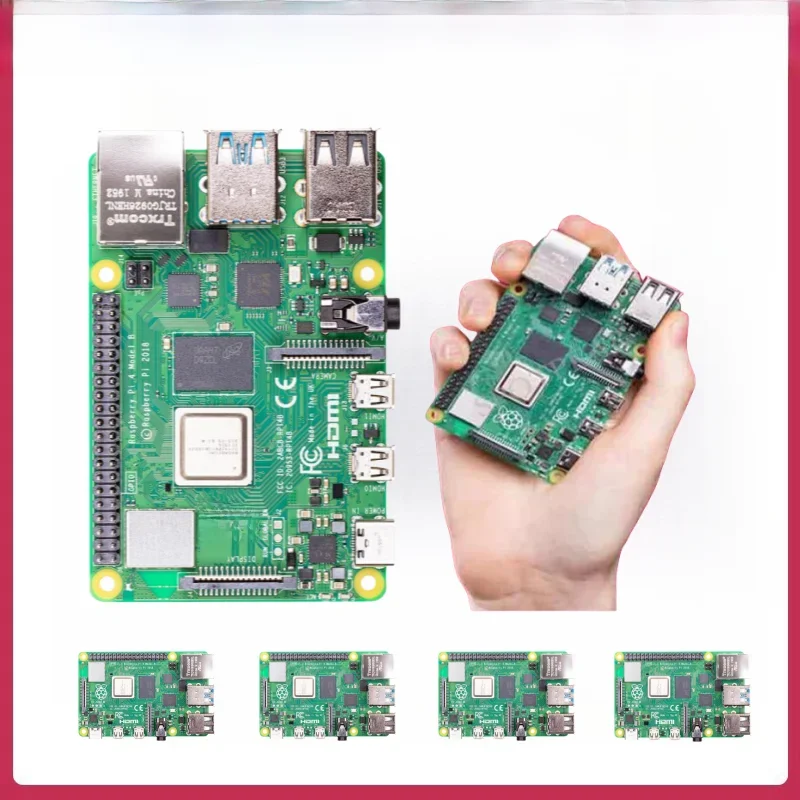 Raspberry Pi 4 8GB 4GB Model B 1GB/2GB, czterordzeniowy Cortex-A72, BCM2711, 2.4 GHz i 5.0 GHz IEEE 802.11b/g/n/ac Wireless — 2