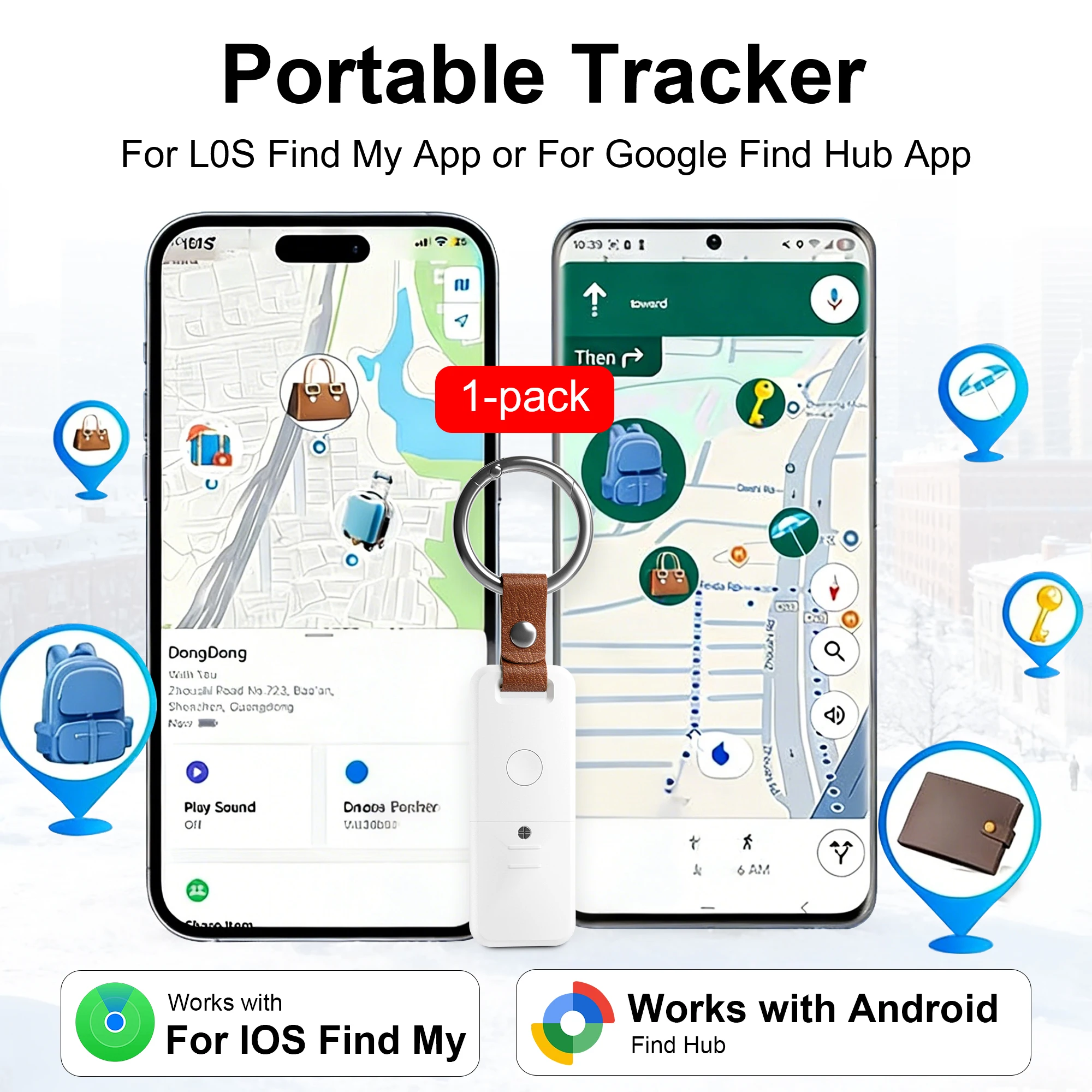 Android Find My Dual System Gps Tracker Google/Appl Find My Smart Activity Trackers Wearable Devices Android Tags Find My Devic